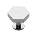 Heritage Brass Hexagon Cabinet Knob with Rose