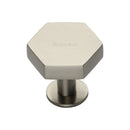 Heritage Brass Hexagon Cabinet Knob with Rose
