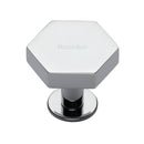 Heritage Brass Hexagon Cabinet Knob with Rose