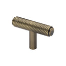 Heritage Brass Knurled T-Bar Cabinet Knob