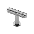 Heritage Brass Knurled T-Bar Cabinet Knob with Rose