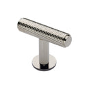 Heritage Brass Knurled T-Bar Cabinet Knob with Rose