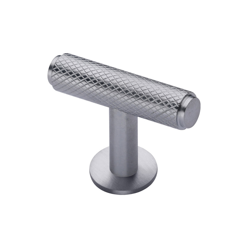 Heritage Brass Knurled T-Bar Cabinet Knob with Rose
