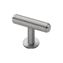 Heritage Brass Knurled T-Bar Cabinet Knob with Rose