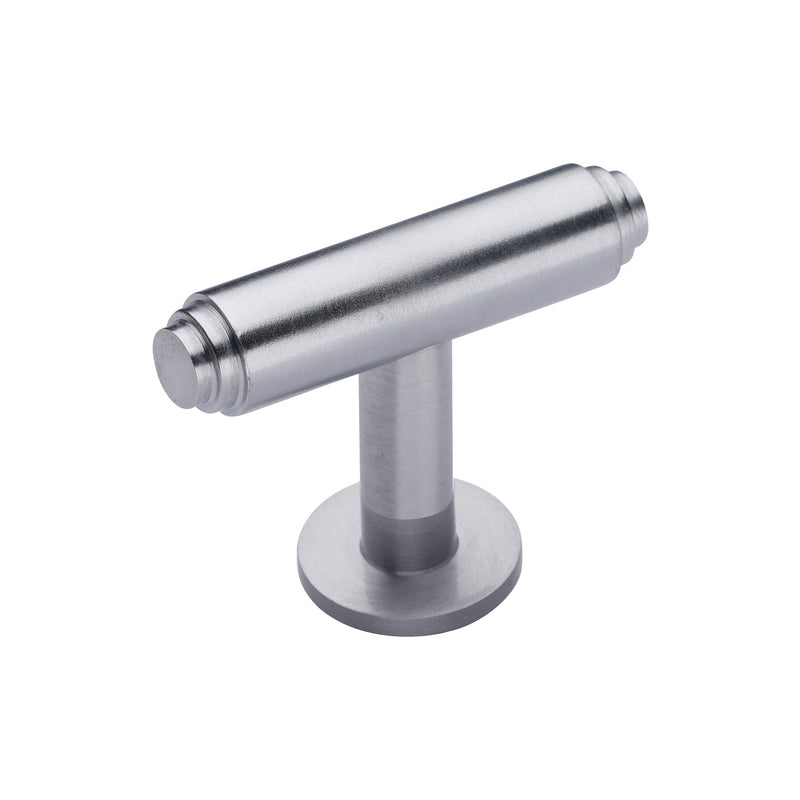 Heritage Brass Stepped T-Bar Cabinet Knob with Rose