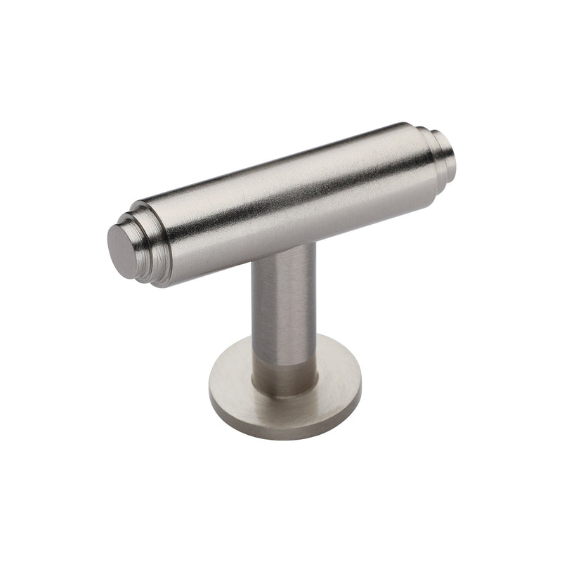 Heritage Brass Stepped T-Bar Cabinet Knob with Rose