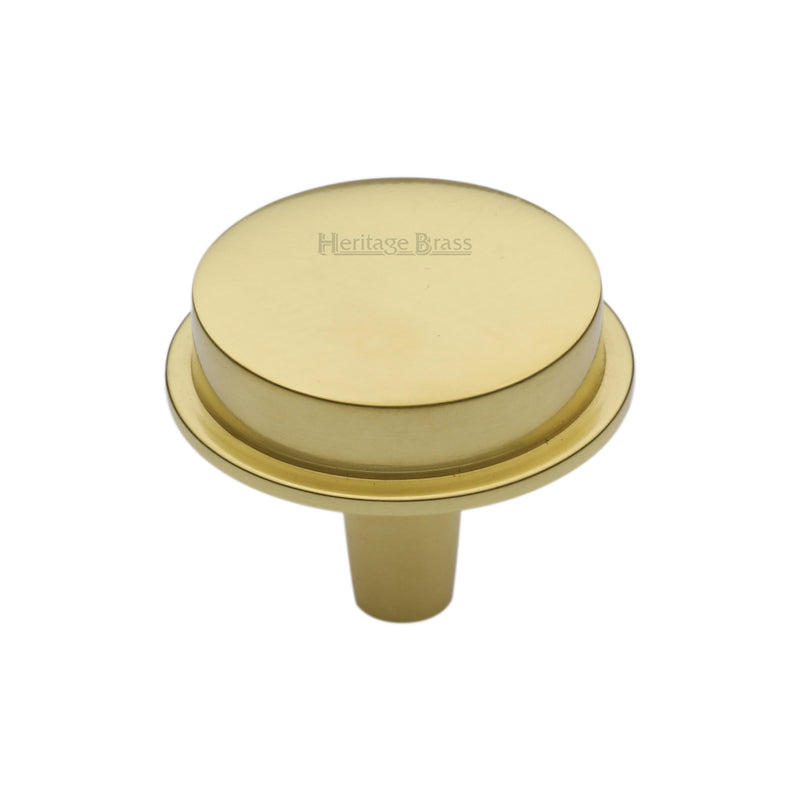 Heritage Brass Flat Round Knob