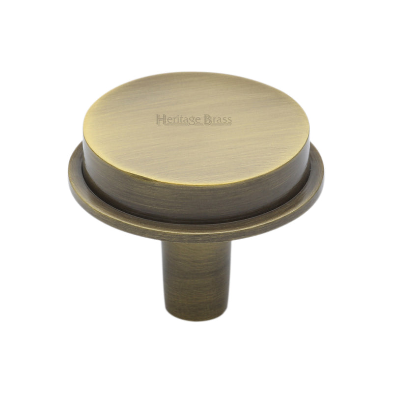 Heritage Brass Flat Round Knob