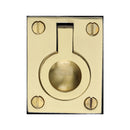 Heritage Brass Flush Ring Cabinet Pull