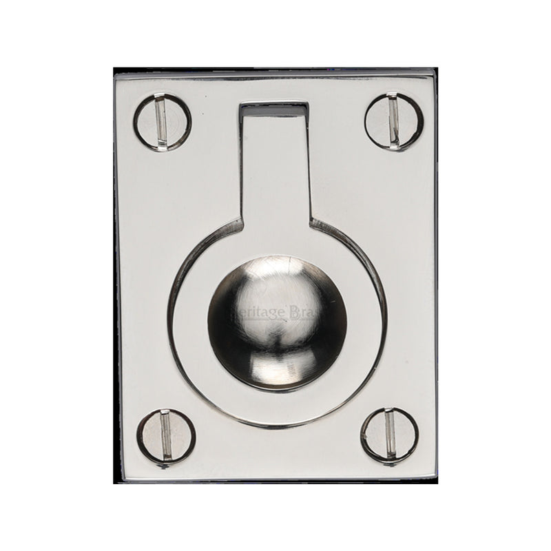 Heritage Brass Flush Ring Cabinet Pull