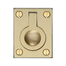 Heritage Brass Flush Ring Cabinet Pull