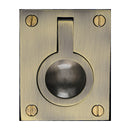 Heritage Brass Flush Ring Cabinet Pull