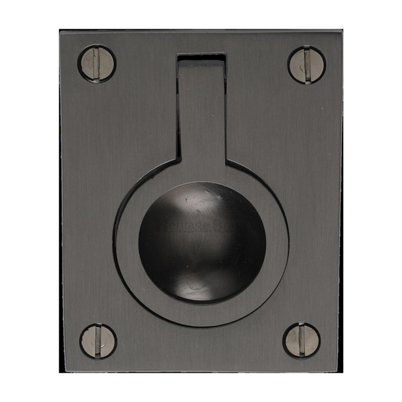 Heritage Brass Flush Ring Cabinet Pull