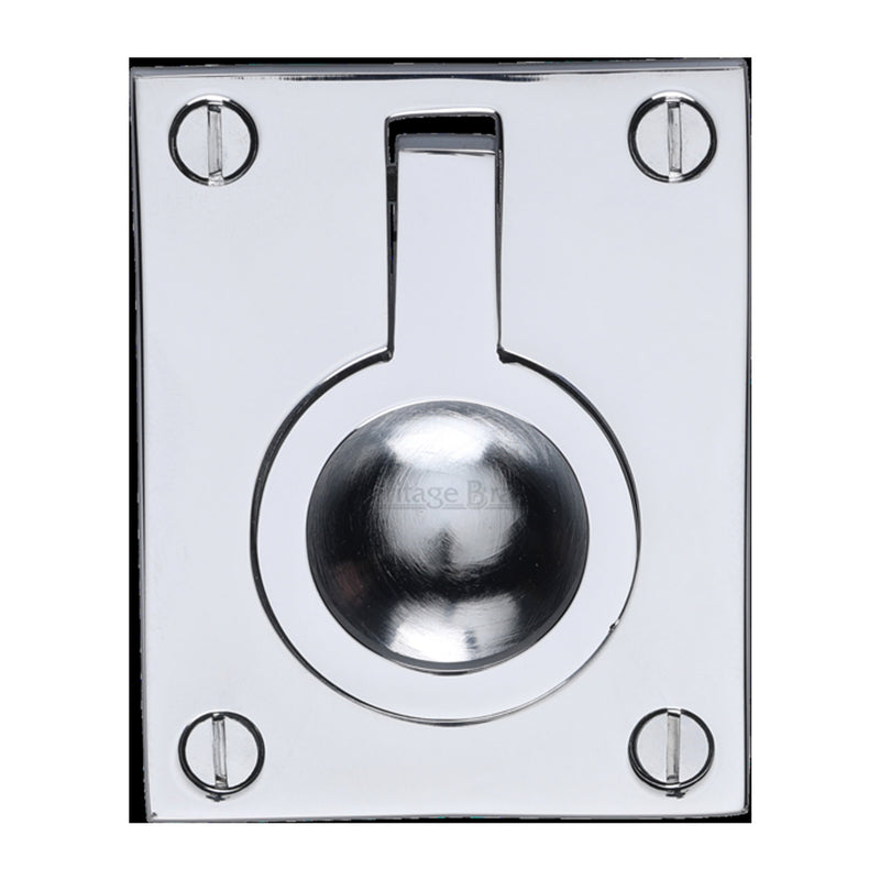 Heritage Brass Flush Ring Cabinet Pull