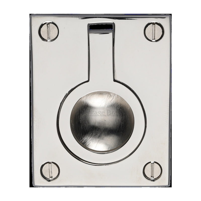 Heritage Brass Flush Ring Cabinet Pull