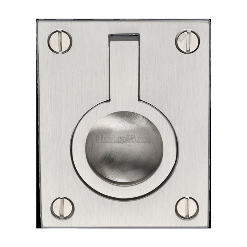 Heritage Brass Flush Ring Cabinet Pull