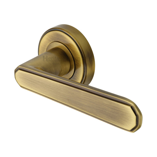 Heritage Brass Century Door Handle on Round Rose