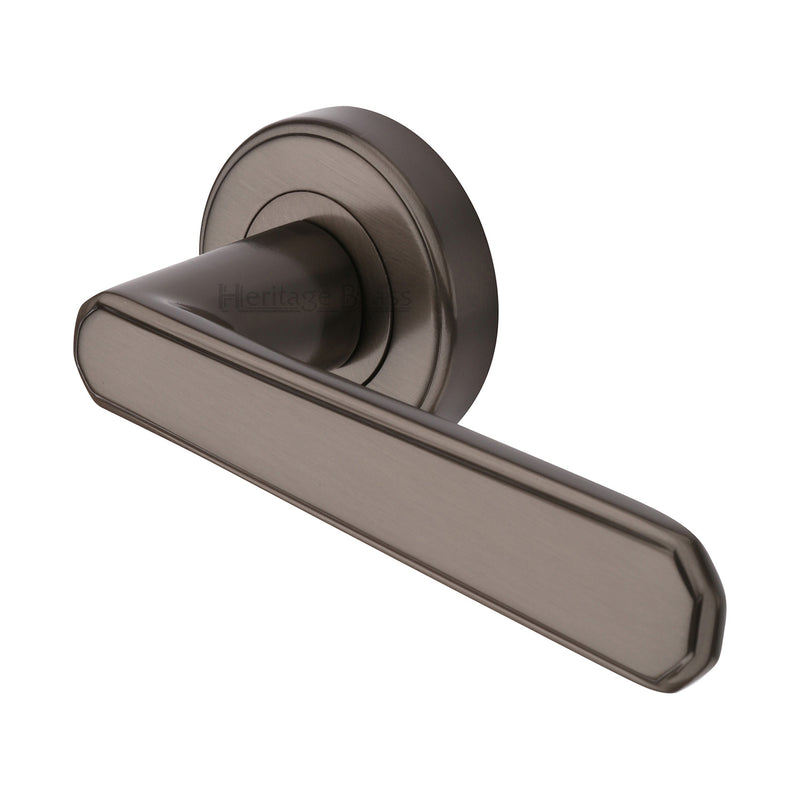 Heritage Brass Century Door Handle on Round Rose