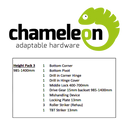 CHAMELEON 13mm Axis Tilt Before Turn Face Fit Height Pack