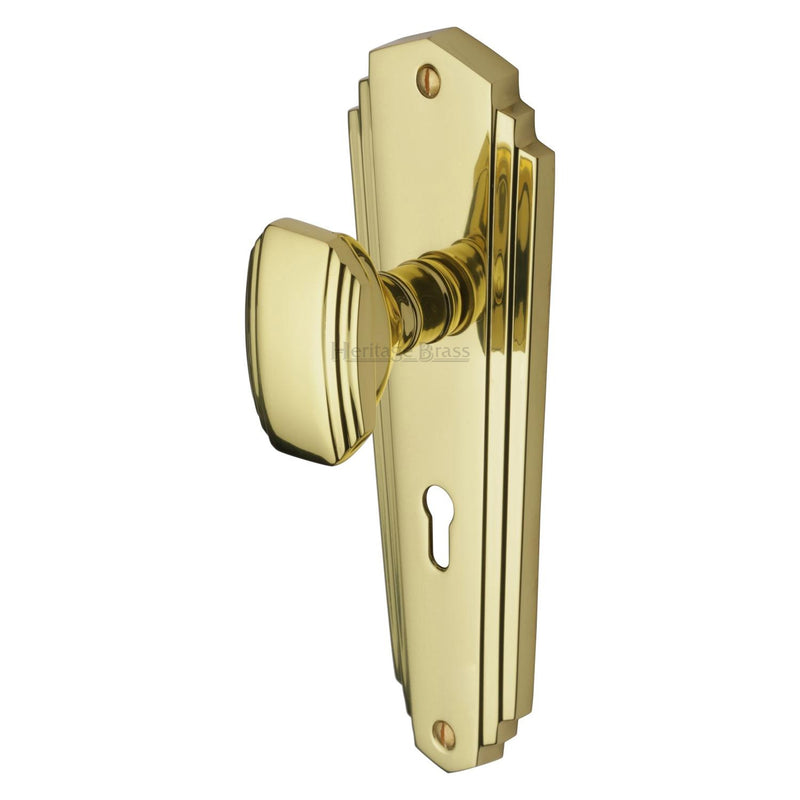 Heritage Brass Charlston Door Knob on Plate