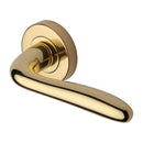 Heritage Brass Columbus Door Handle on Round Rose