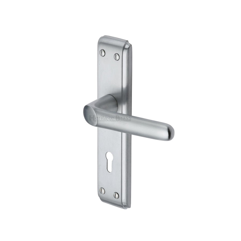 Heritage Brass Deco Door Handle on Plate