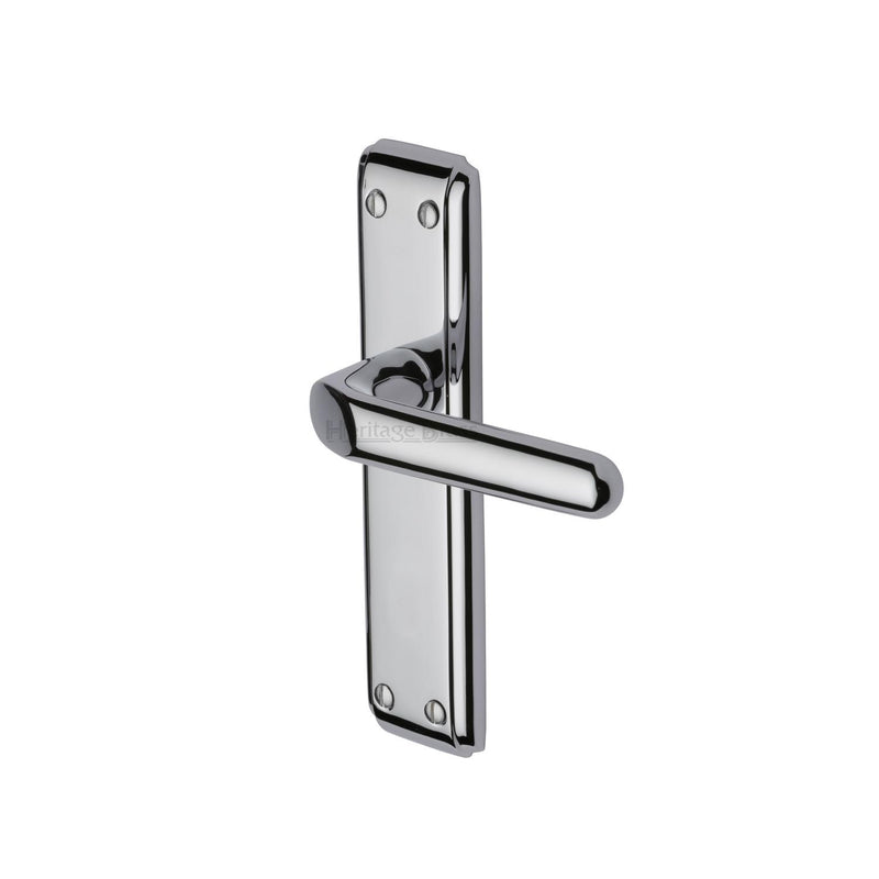 Heritage Brass Deco Door Handle on Plate