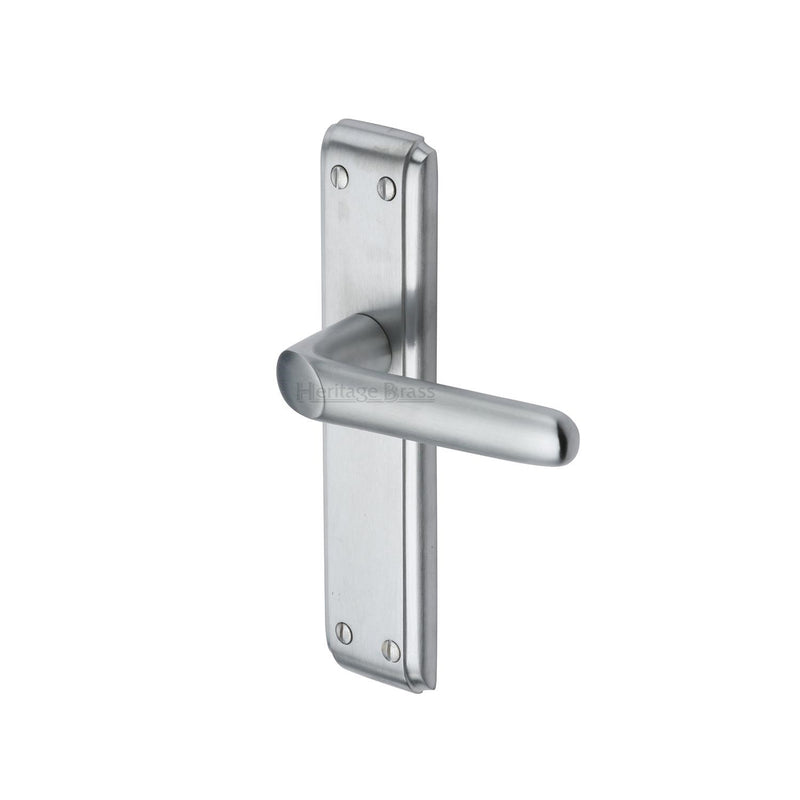 Heritage Brass Deco Door Handle on Plate