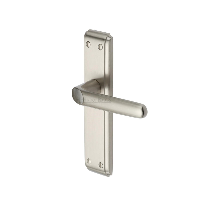Heritage Brass Deco Door Handle on Plate