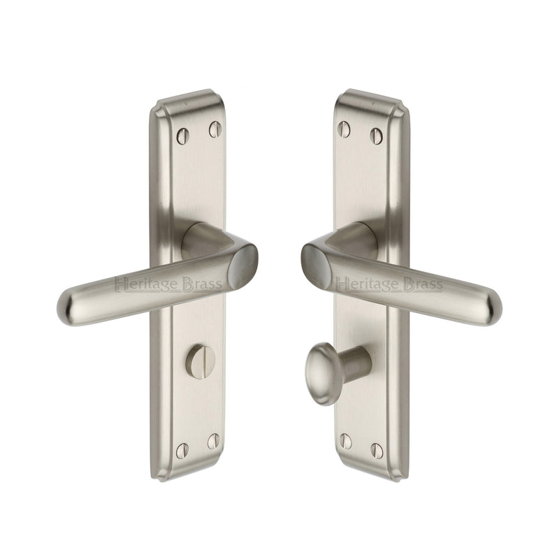 Heritage Brass Deco Door Handle on Plate