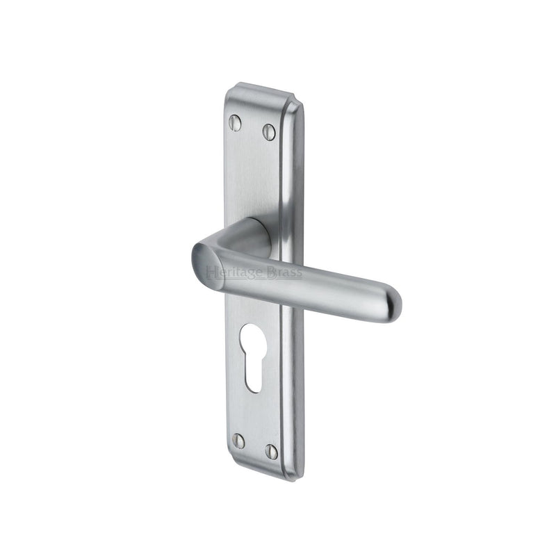 Heritage Brass Deco Door Handle on Plate