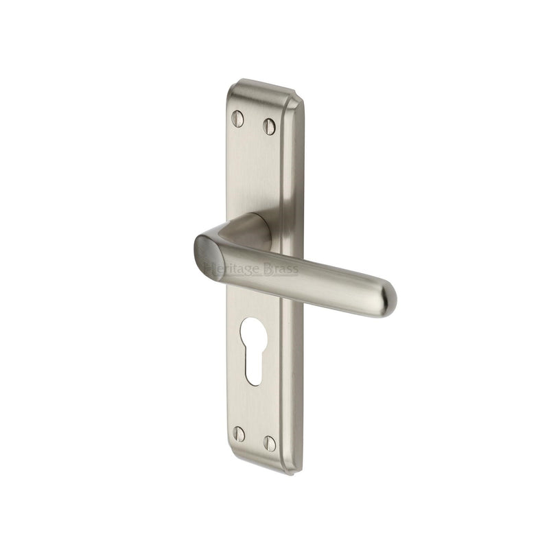 Heritage Brass Deco Door Handle on Plate