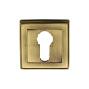 Heritage Brass Euro Profile Cylinder Escutcheon Square - DEC7020