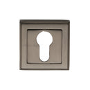 Heritage Brass Euro Profile Cylinder Escutcheon Square - DEC7020