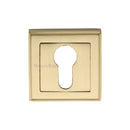 Heritage Brass Euro Profile Cylinder Escutcheon Square - DEC7020