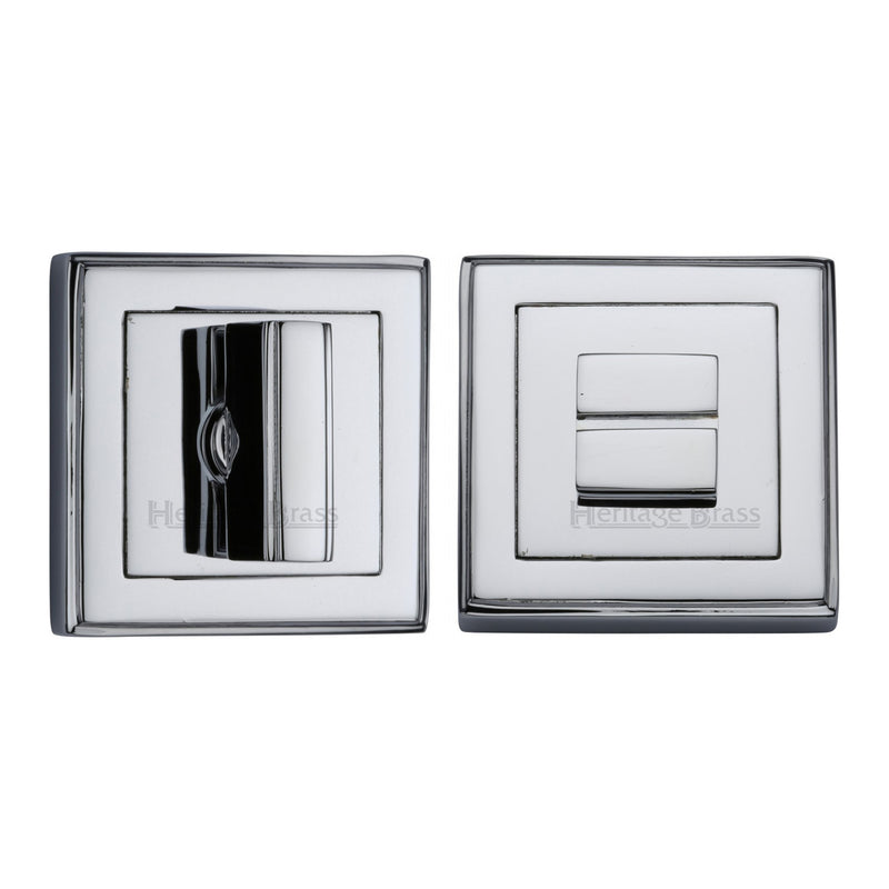 Heritage Brass Square Bathroom Turn & Release - DEC7030
