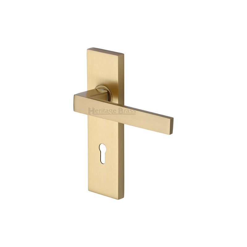 Heritage Brass Delta Door Handle on Plate