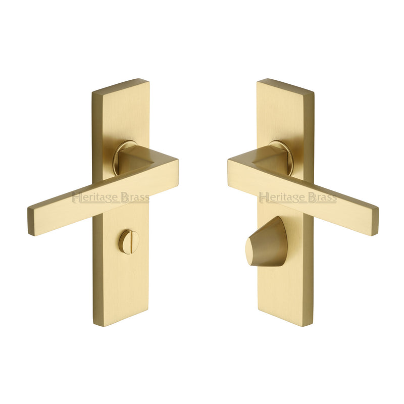 Heritage Brass Delta Door Handle on Plate
