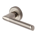 Heritage Brass Ellipse Door Handle on Round Rose
