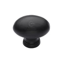 M.Marcus Matt Black Iron Oval Cabinet Knob