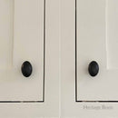 M.Marcus Matt Black Iron Oval Cabinet Knob