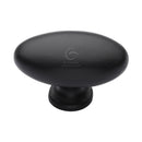 M.Marcus Matt Black Iron Oval Cabinet Knob