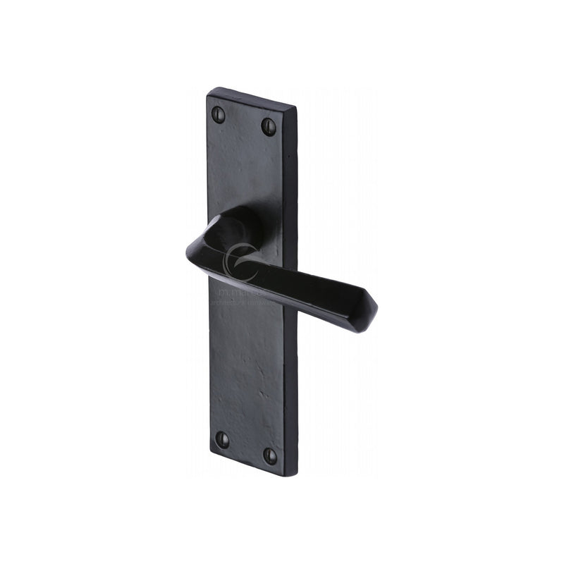 M.Marcus Black Iron Bridgnorth Door Handle on Plate