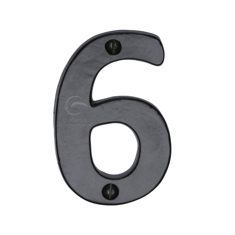 Tudor Black Iron Numeral 6
