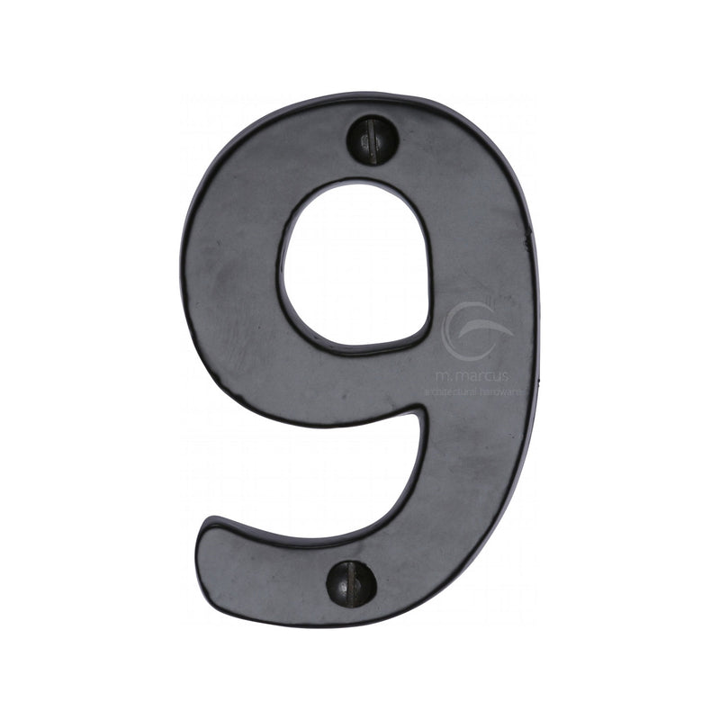 Tudor Black Iron Numeral 9