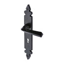 M.Marcus Black Iron Ironbridge Door Handle on Plate