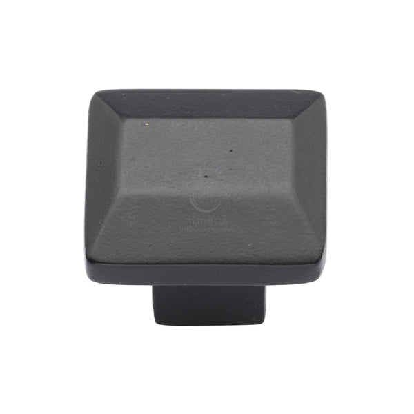 M.Marcus Matt Black Iron Trapezoid Cabinet Knob