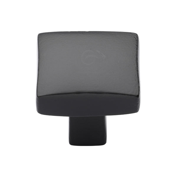 M.Marcus Matt Black Iron Square Convex  Cabinet Knob