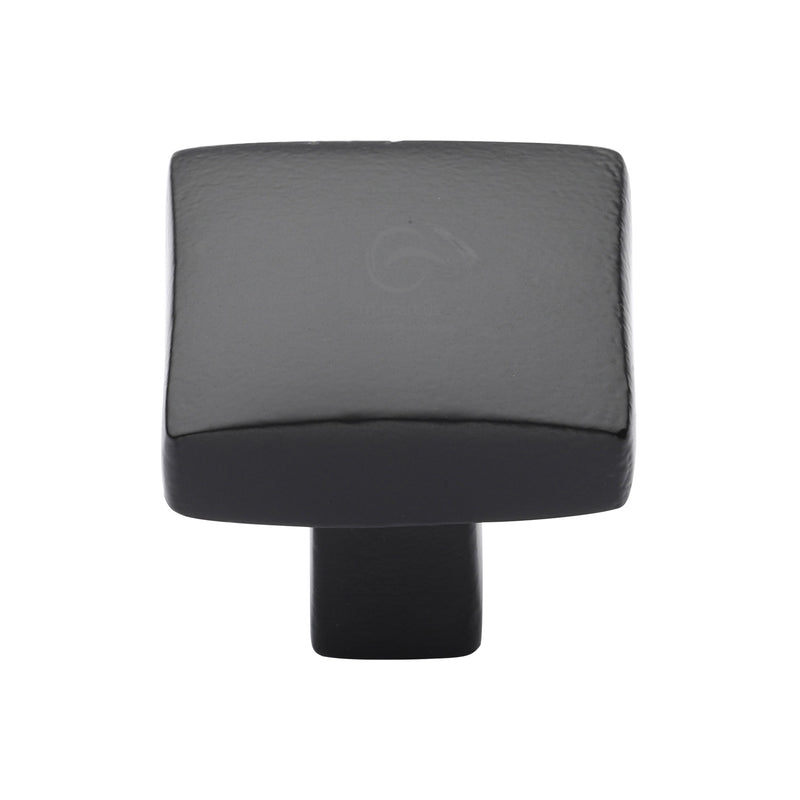 M.Marcus Matt Black Iron Square Convex  Cabinet Knob