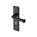 M.Marcus Black Iron Ashfield Door Handle on Plate